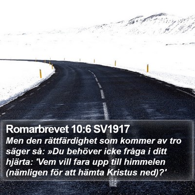 Romarbrevet 10:6 SV1917 Bible Verse Image