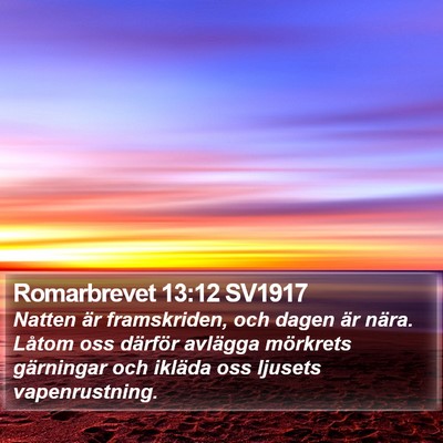 Romarbrevet 13:12 SV1917 Bible Verse Image