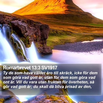 Romarbrevet 13:3 SV1917 Bible Verse Image