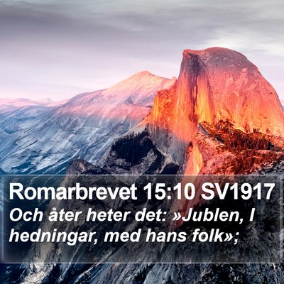 Romarbrevet 15:10 SV1917 Bible Verse Image