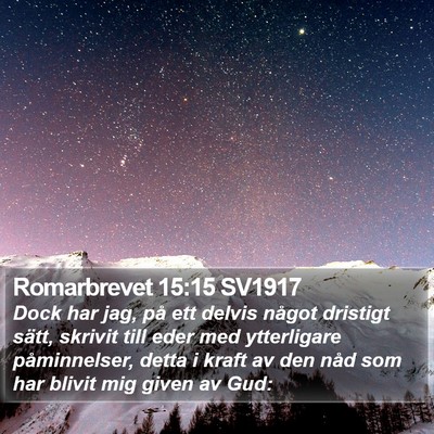 Romarbrevet 15:15 SV1917 Bible Verse Image