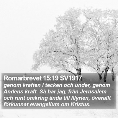 Romarbrevet 15:19 SV1917 Bible Verse Image