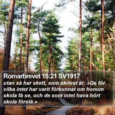 Romarbrevet 15:21 SV1917 Bible Verse Image