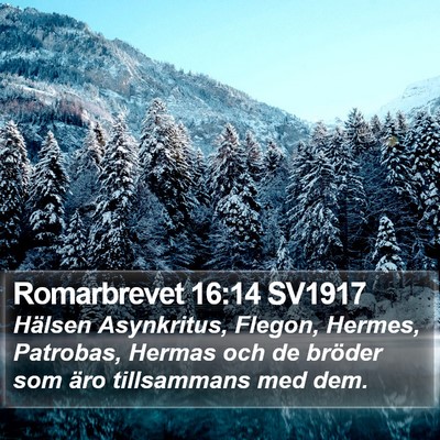 Romarbrevet 16:14 SV1917 Bible Verse Image