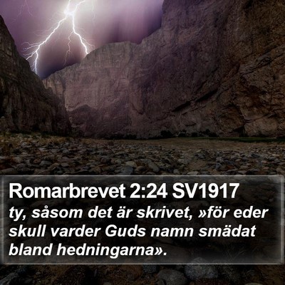 Romarbrevet 2:24 SV1917 Bible Verse Image