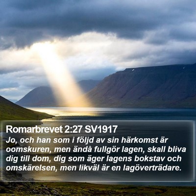 Romarbrevet 2:27 SV1917 Bible Verse Image