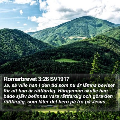 Romarbrevet 3:26 SV1917 Bible Verse Image