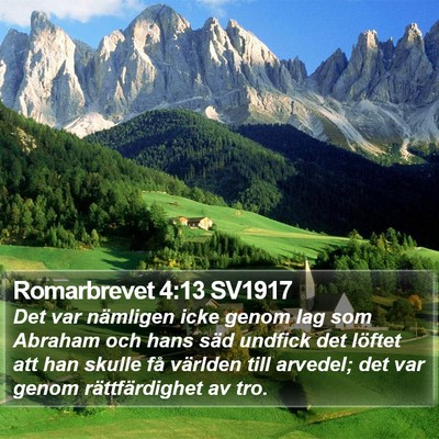 Romarbrevet 4:13 SV1917 Bible Verse Image