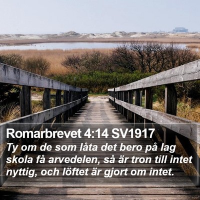 Romarbrevet 4:14 SV1917 Bible Verse Image
