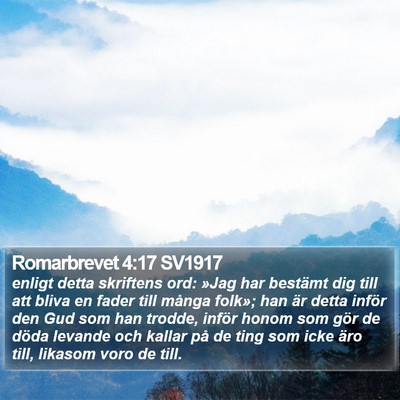 Romarbrevet 4:17 SV1917 Bible Verse Image