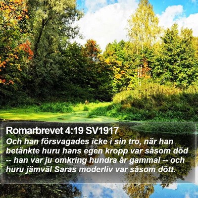 Romarbrevet 4:19 SV1917 Bible Verse Image