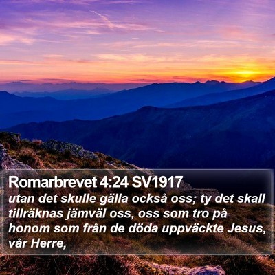Romarbrevet 4:24 SV1917 Bible Verse Image