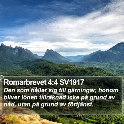 Romarbrevet 4:4 SV1917 Bible Verse Image