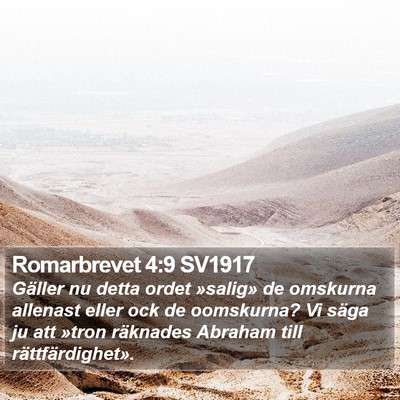 Romarbrevet 4:9 SV1917 Bible Verse Image