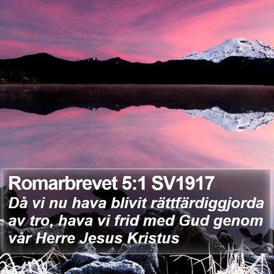 Romarbrevet 5:1 SV1917 Bible Verse Image
