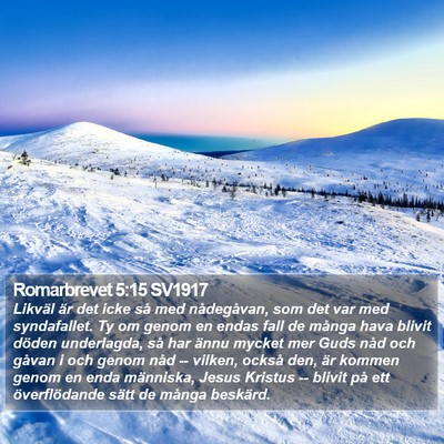Romarbrevet 5:15 SV1917 Bible Verse Image