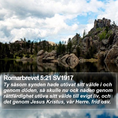 Romarbrevet 5:21 SV1917 Bible Verse Image