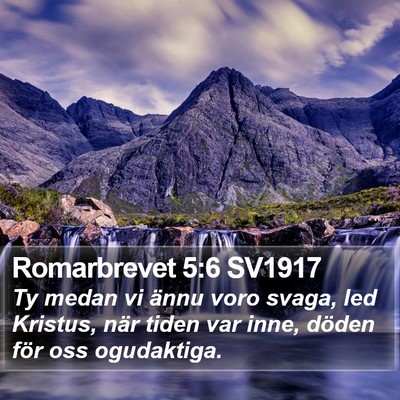 Romarbrevet 5:6 SV1917 Bible Verse Image