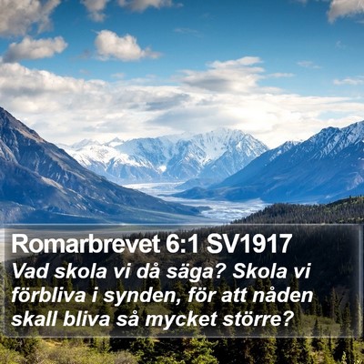 Romarbrevet 6:1 SV1917 Bible Verse Image