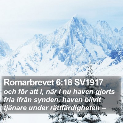 Romarbrevet 6:18 SV1917 Bible Verse Image