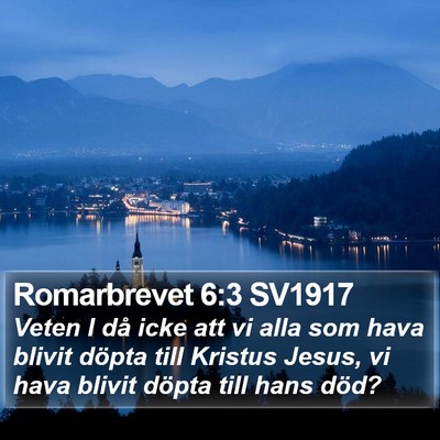 Romarbrevet 6:3 SV1917 Bible Verse Image