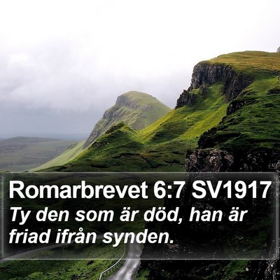 Romarbrevet 6:7 SV1917 Bible Verse Image