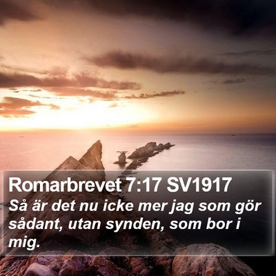 Romarbrevet 7:17 SV1917 Bible Verse Image