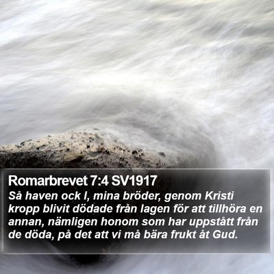Romarbrevet 7:4 SV1917 Bible Verse Image