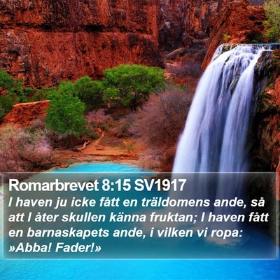 Romarbrevet 8:15 SV1917 Bible Verse Image