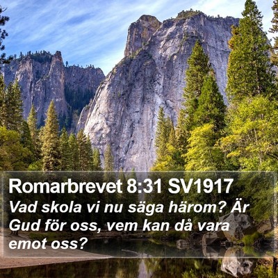 Romarbrevet 8:31 SV1917 Bible Verse Image