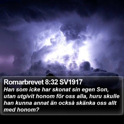 Romarbrevet 8:32 SV1917 Bible Verse Image