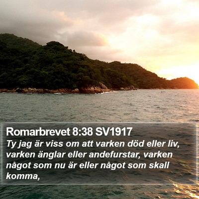 Romarbrevet 8:38 SV1917 Bible Verse Image