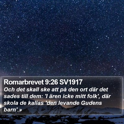 Romarbrevet 9:26 SV1917 Bible Verse Image