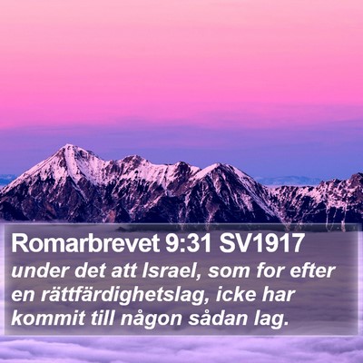 Romarbrevet 9:31 SV1917 Bible Verse Image