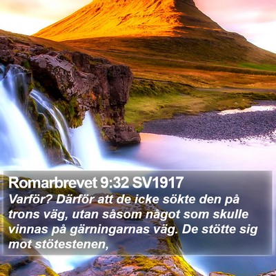 Romarbrevet 9:32 SV1917 Bible Verse Image