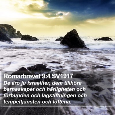 Romarbrevet 9:4 SV1917 Bible Verse Image
