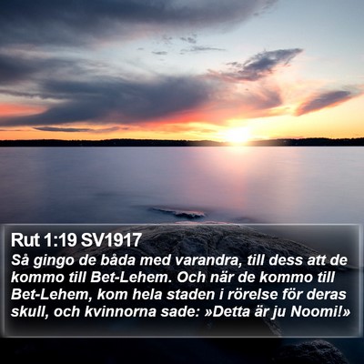 Rut 1:19 SV1917 Bible Verse Image