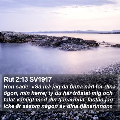 Rut 2:13 SV1917 Bible Verse Image