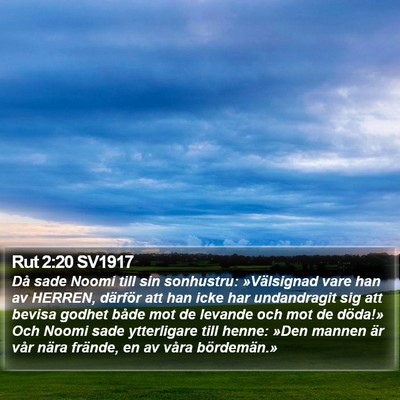 Rut 2:20 SV1917 Bible Verse Image