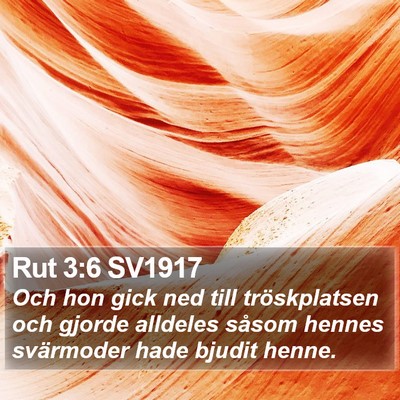 Rut 3:6 SV1917 Bible Verse Image