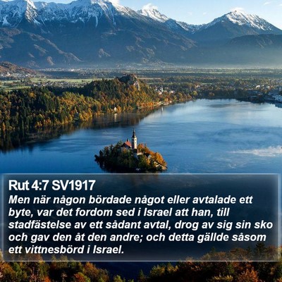 Rut 4:7 SV1917 Bible Verse Image