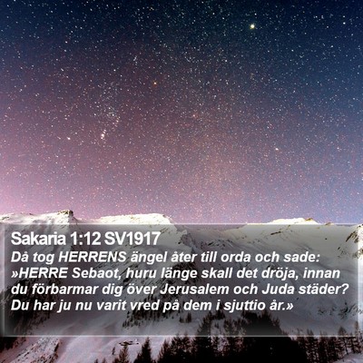 Sakaria 1:12 SV1917 Bible Verse Image