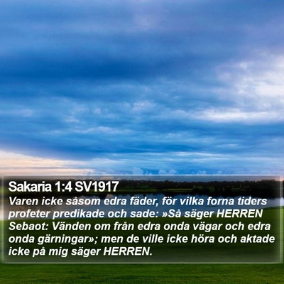 Sakaria 1:4 SV1917 Bible Verse Image