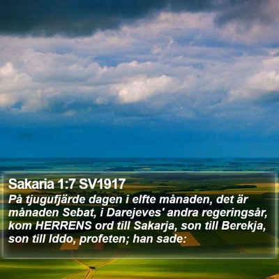 Sakaria 1:7 SV1917 Bible Verse Image