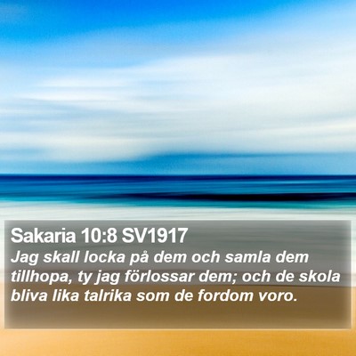 Sakaria 10:8 SV1917 Bible Verse Image