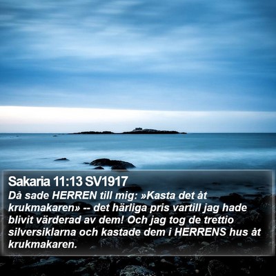 Sakaria 11:13 SV1917 Bible Verse Image