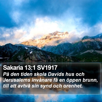Sakaria 13:1 SV1917 Bible Verse Image