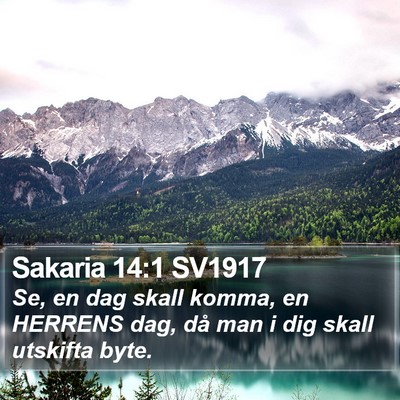 Sakaria 14:1 SV1917 Bible Verse Image