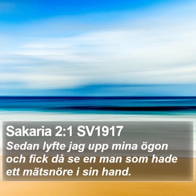 Sakaria 2:1 SV1917 Bible Verse Image