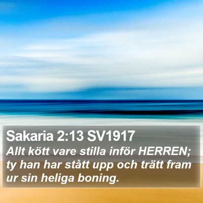 Sakaria 2:13 SV1917 Bible Verse Image